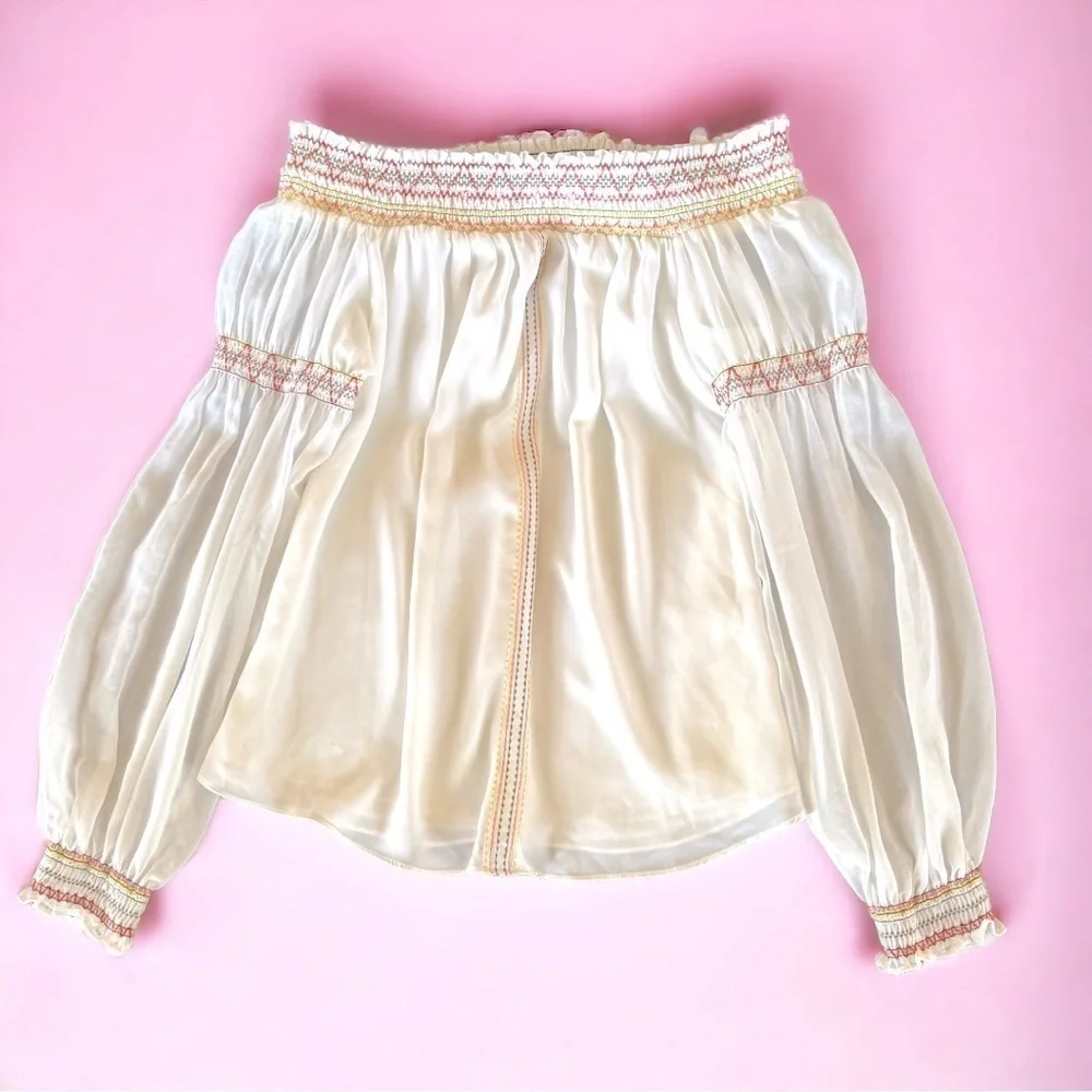 WHITE HOUSE BLACK MARKET‎ OFF SHOULDER BLOUSE